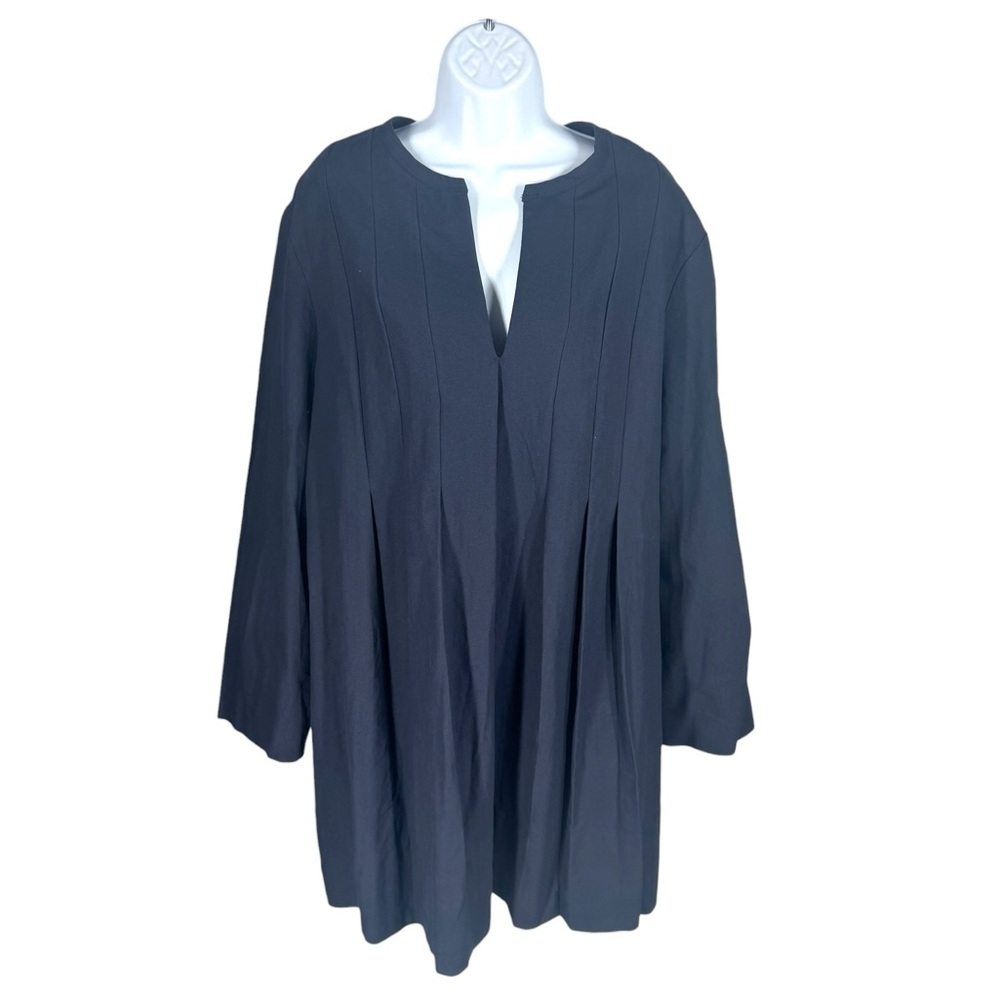 Tuckernuck Luella Dress Navy Pleated A Line Mini XXXL NWT Long Sleeves - Picture 6 of 13